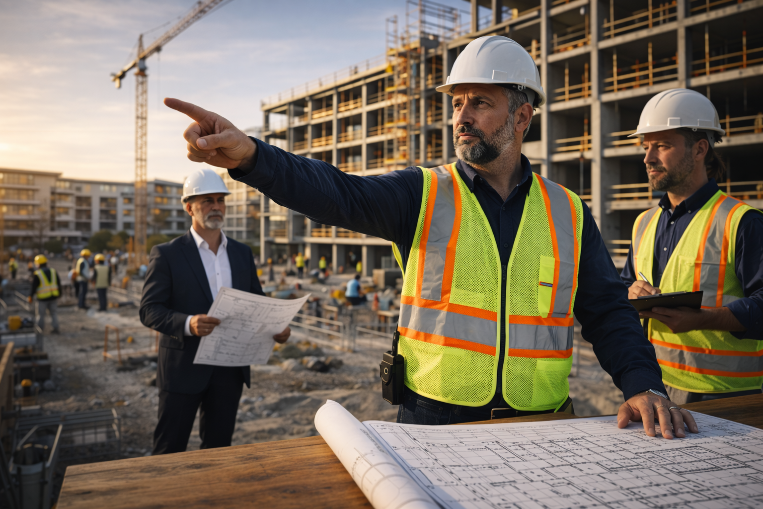 Texas general contractor providing construction management services with on-site project supervision and commercial building development.